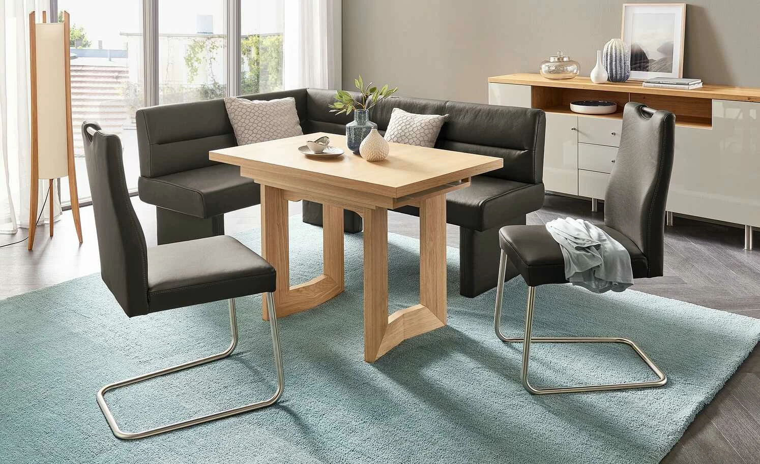 Leder-Eckbank Canto II | Schoko (Braun) rechts 1 Leder-Eckbank Canto II | Schoko (Braun) rechts