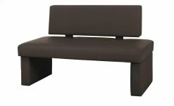 Woodford Kunstleder-Bank Seta | Braun 130|cm mit Rücken
