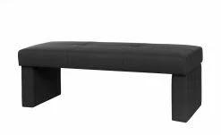 Woodford Kunstleder-Bank Seta | Schwarz 130|cm ohne Rücken