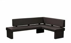 Woodford Kunstleder-Eckbank Seta | Braun rechts 167 cm