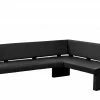Woodford Kunstleder-Eckbank Seta | Schwarz rechts 167 cm