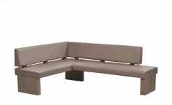 Woodford Kunstleder-Eckbank Seta | Schlamm links 256 cm