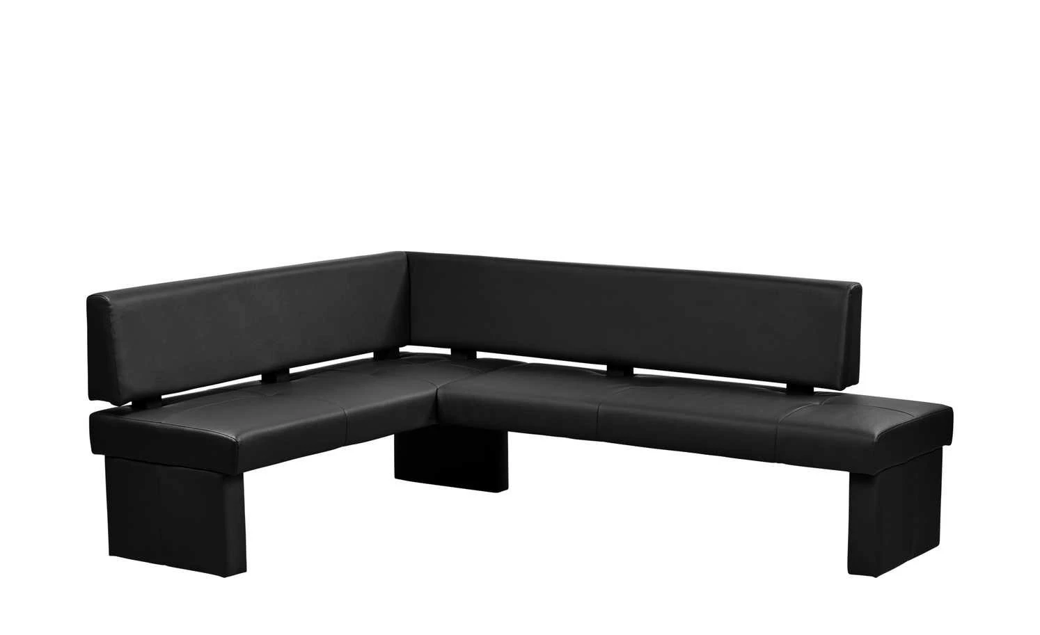 Woodford Kunstleder-Eckbank Seta | Schwarz links 167 cm 1 Woodford Kunstleder-Eckbank Seta | Schwarz links 167 cm