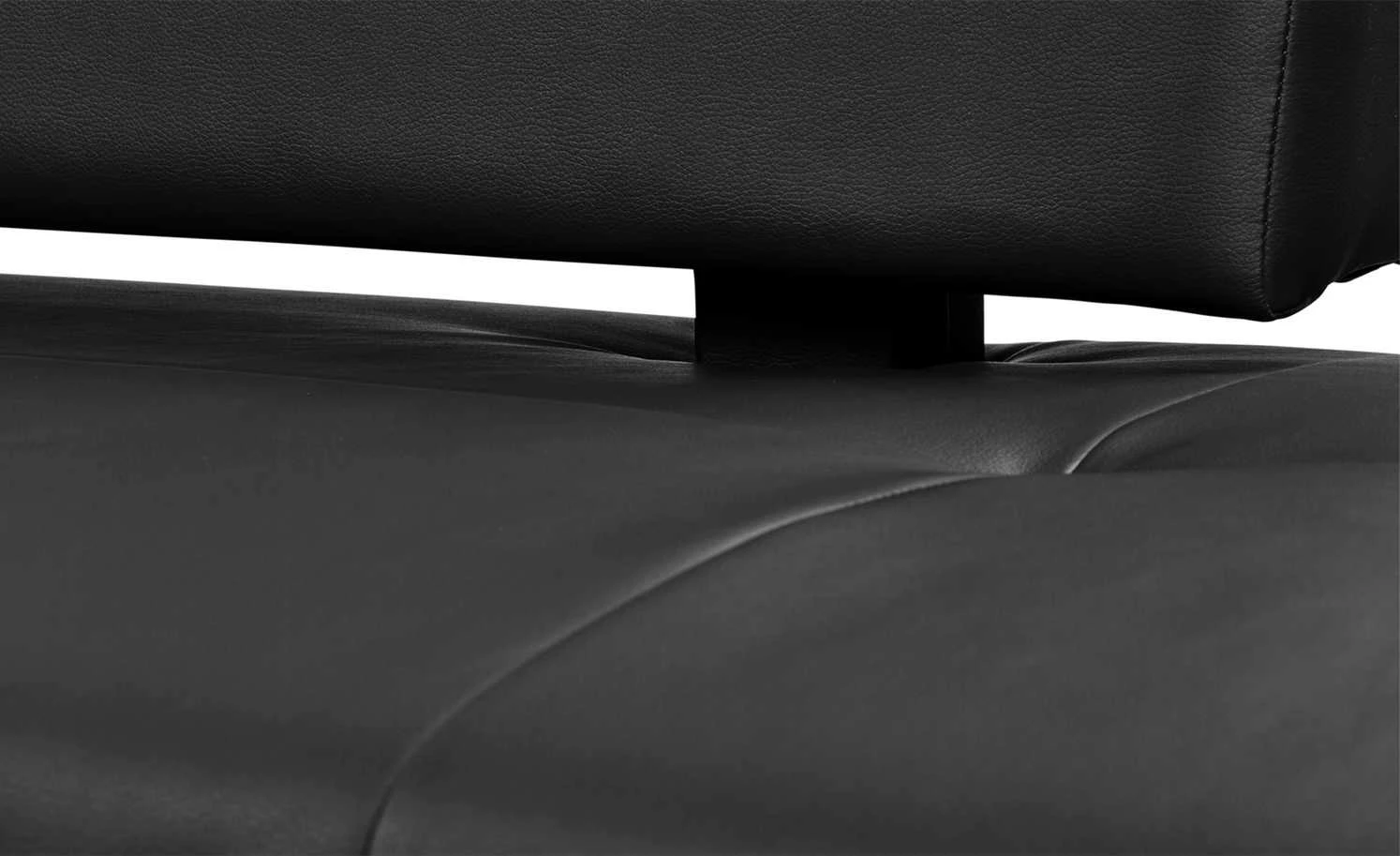 Woodford Kunstleder-Eckbank Seta | Schwarz links 167 cm 5 Woodford Kunstleder-Eckbank Seta | Schwarz links 167 cm – Bild 5