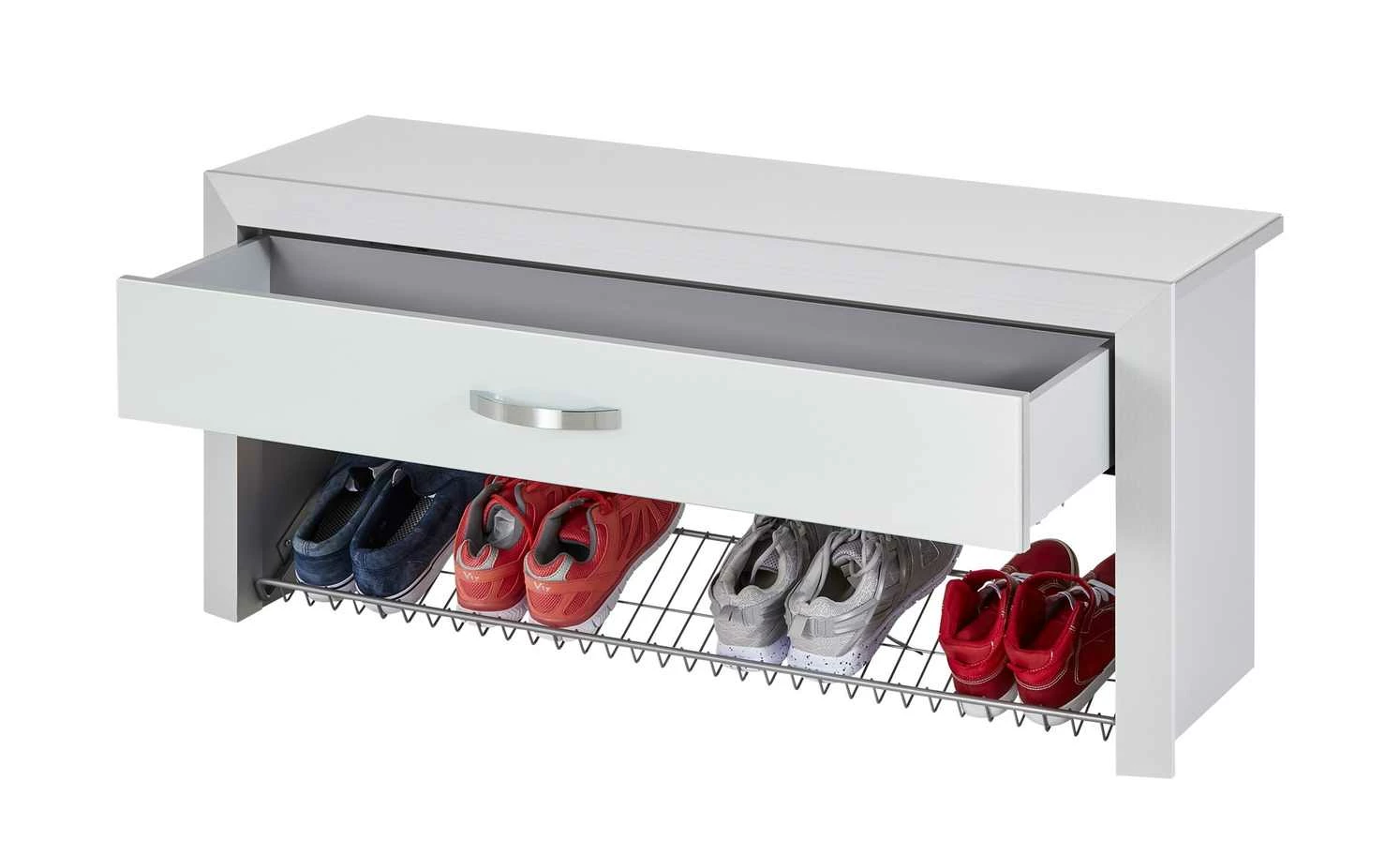 Wohnwert Garderobenbank Intro | Weiß 4 Wohnwert Garderobenbank Intro | Weiß – Bild 4