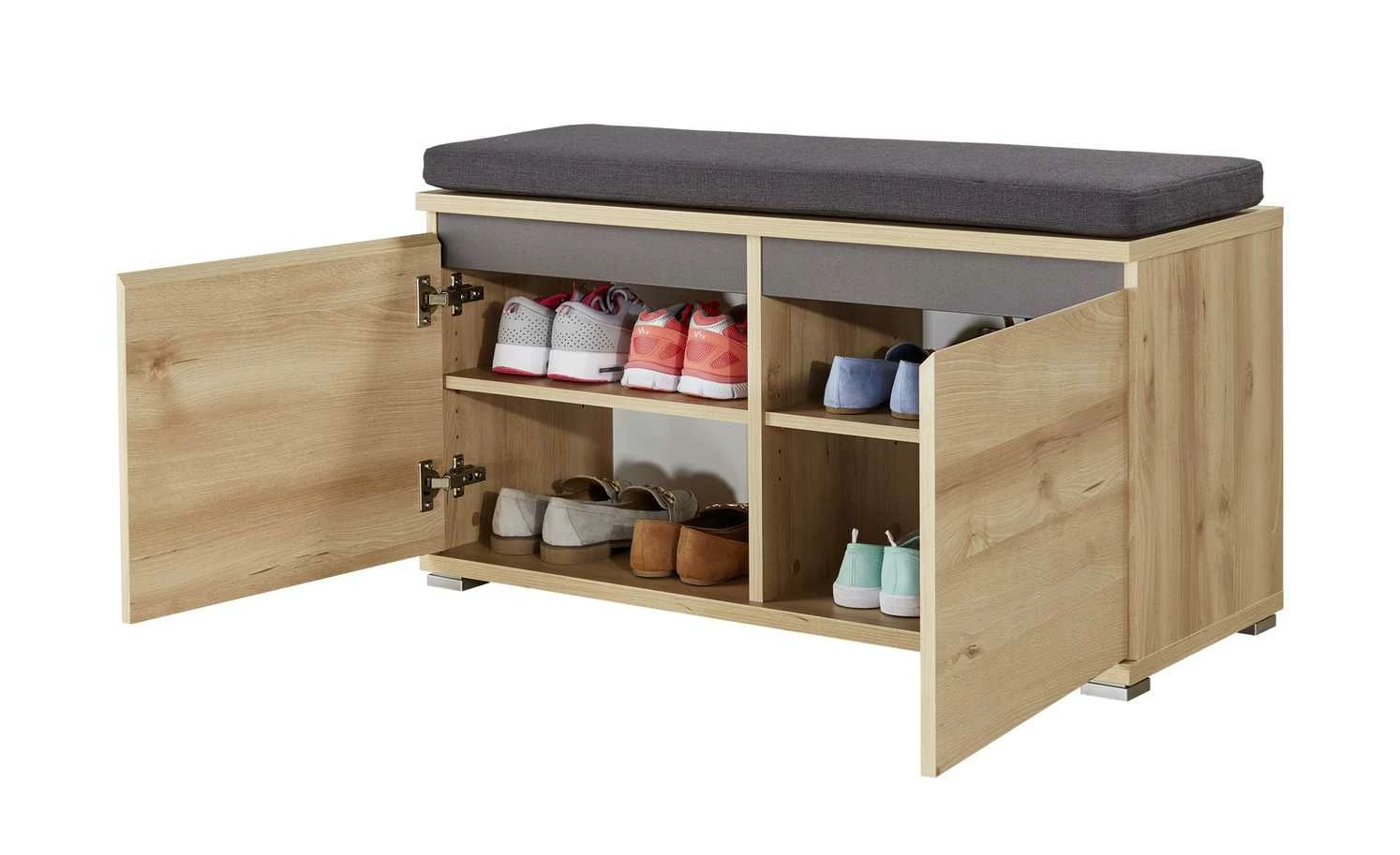 uno Garderobenbank LENNOX | Edelbuche (Nachbildung) / Anthrazit 3 uno Garderobenbank LENNOX | Edelbuche (Nachbildung) / Anthrazit – Bild 3
