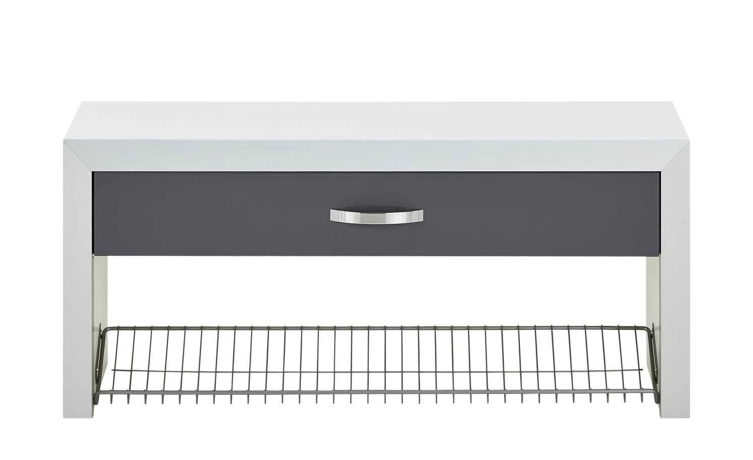 Wohnwert Garderobenbank Intro | Grau / Weiß 4 Wohnwert Garderobenbank Intro | Grau / Weiß – Bild 4