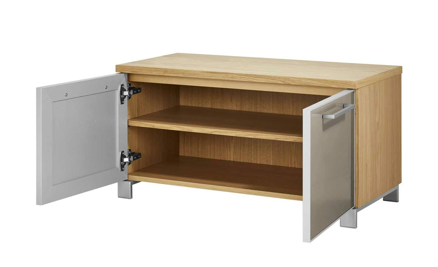 Garderobenbank Duna | Eiche Bianco / Taupe 5 Garderobenbank Duna | Eiche Bianco / Taupe – Bild 5