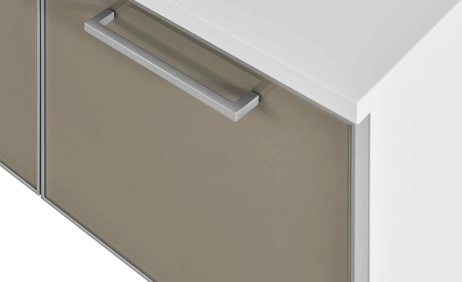 Garderobenbank Duna | Weiß / Taupe 2 Garderobenbank Duna | Weiß / Taupe – Bild 2