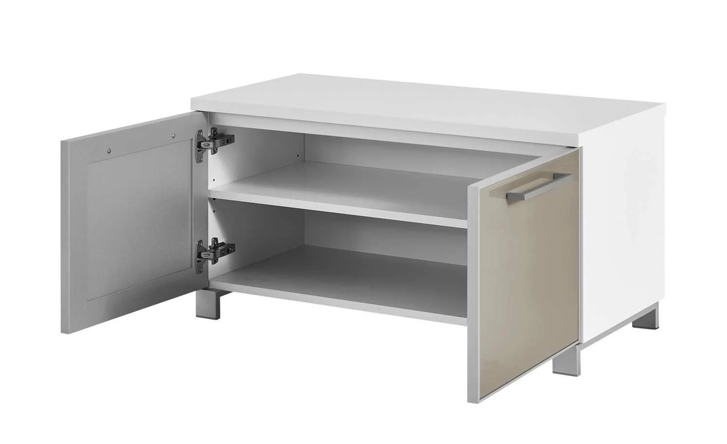 Garderobenbank Duna | Weiß / Taupe 5 Garderobenbank Duna | Weiß / Taupe – Bild 5