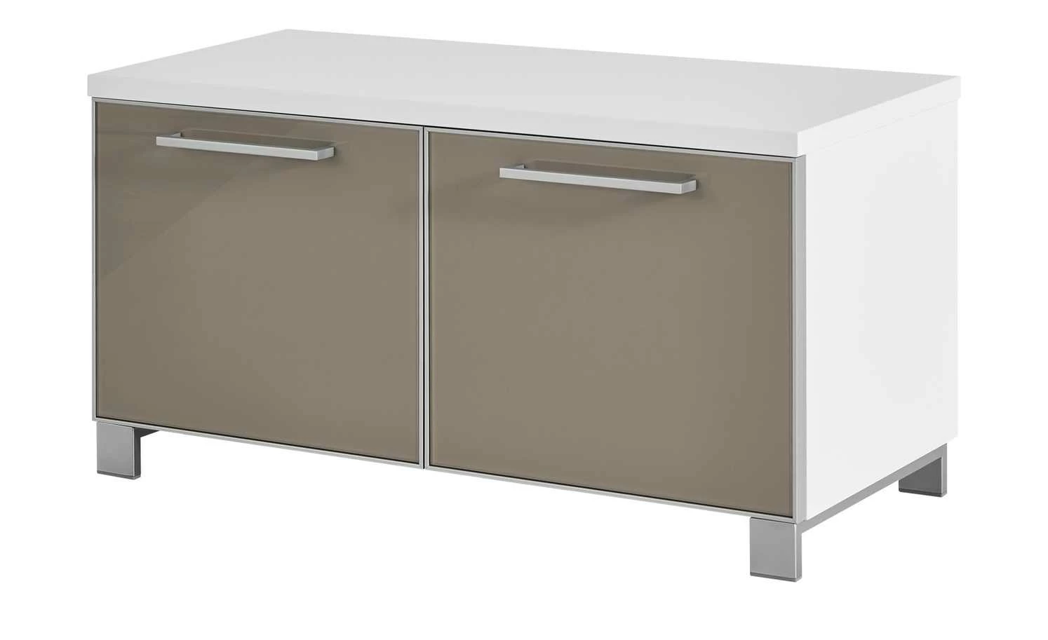 Garderobenbank Duna | Weiß / Taupe 1 Garderobenbank Duna | Weiß / Taupe