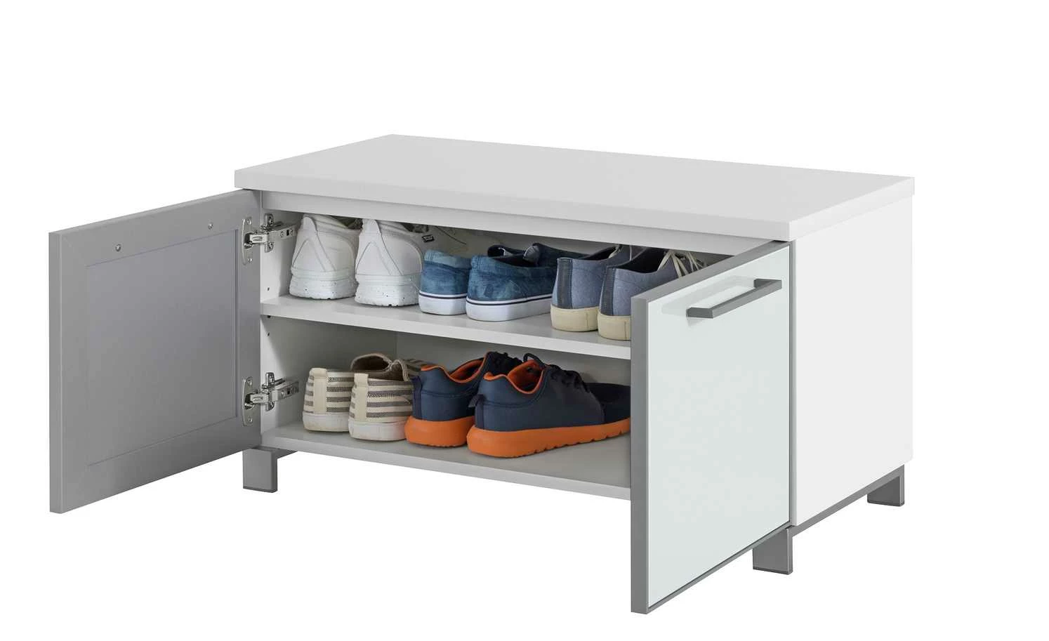 Garderobenbank Duna | Weiß 3 Garderobenbank Duna | Weiß – Bild 3