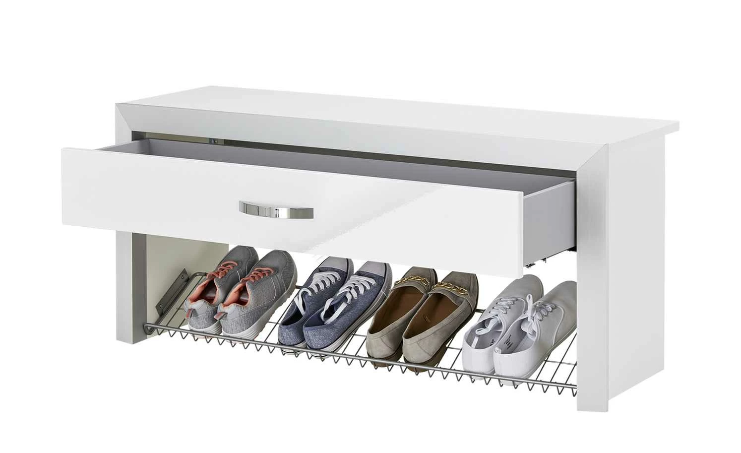 Wohnwert Garderobenbank Intro | Weiß 5 Wohnwert Garderobenbank Intro | Weiß – Bild 5