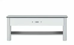 Garderobenbank Juno | Weiß / alufarbig Holzwerkstoff foliert -Bänke Verkaufsladen 11366455 10 201901221129