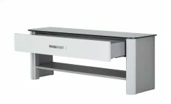 Garderobenbank Juno | Weiß / alufarbig Holzwerkstoff foliert -Bänke Verkaufsladen 11366455 5 201901221129