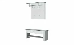 Garderobenbank Juno | Weiß / alufarbig Holzwerkstoff foliert -Bänke Verkaufsladen 11366455 6 201901221129