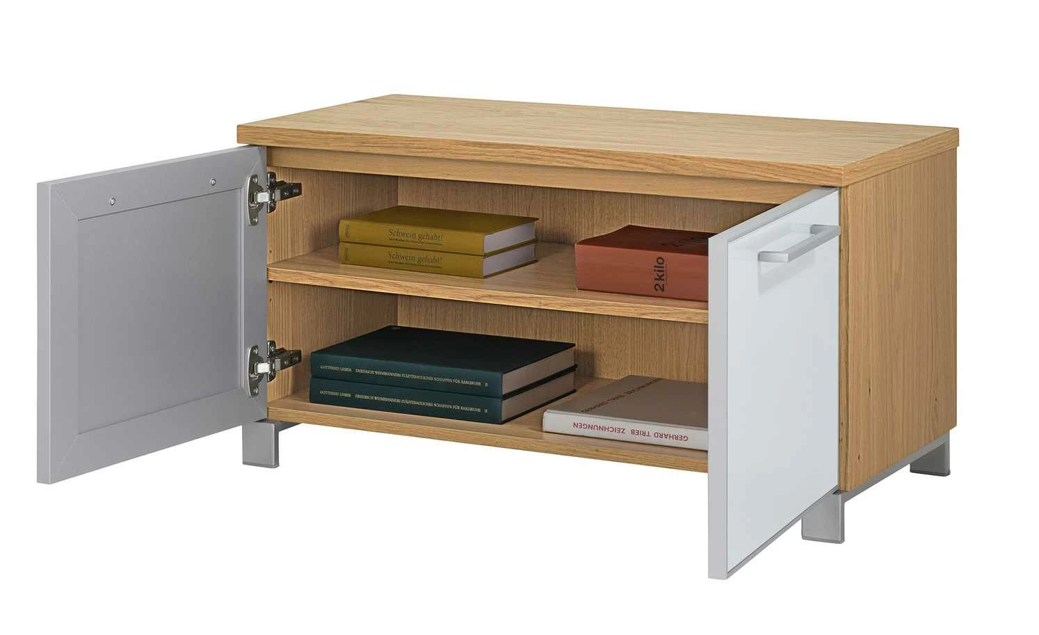 Garderobenbank Duna | Eiche Bianco / Weiß 10 Garderobenbank Duna | Eiche Bianco / Weiß – Bild 10