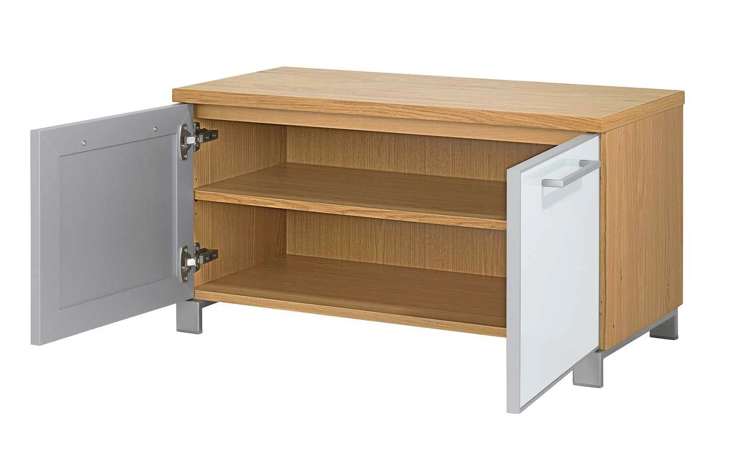 Garderobenbank Duna | Eiche Bianco / Weiß 13 Garderobenbank Duna | Eiche Bianco / Weiß – Bild 13