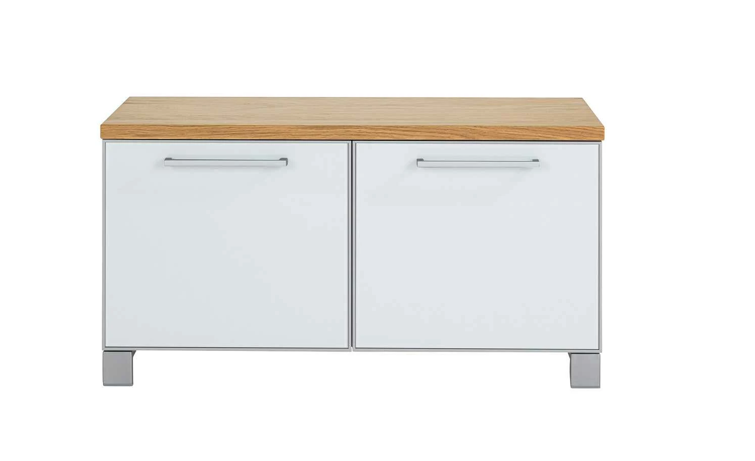 Garderobenbank Duna | Eiche Bianco / Weiß 3 Garderobenbank Duna | Eiche Bianco / Weiß – Bild 3