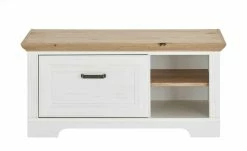 Garderobenbank mit Sitzkissen Varese | Pinie hell (Nachbildung) / Asteiche (Nachbildung) -Bänke Verkaufsladen 11369037 14 201910172249