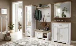 Garderobenbank mit Sitzkissen Varese | Pinie hell (Nachbildung) / Asteiche (Nachbildung) -Bänke Verkaufsladen 11369037 9 201910172249