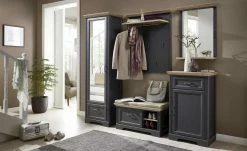 Garderobenbank mit Sitzkissen Varese | Graphitgrau / Asteiche (Nachbildung) -Bänke Verkaufsladen 11369046 3 201910172250