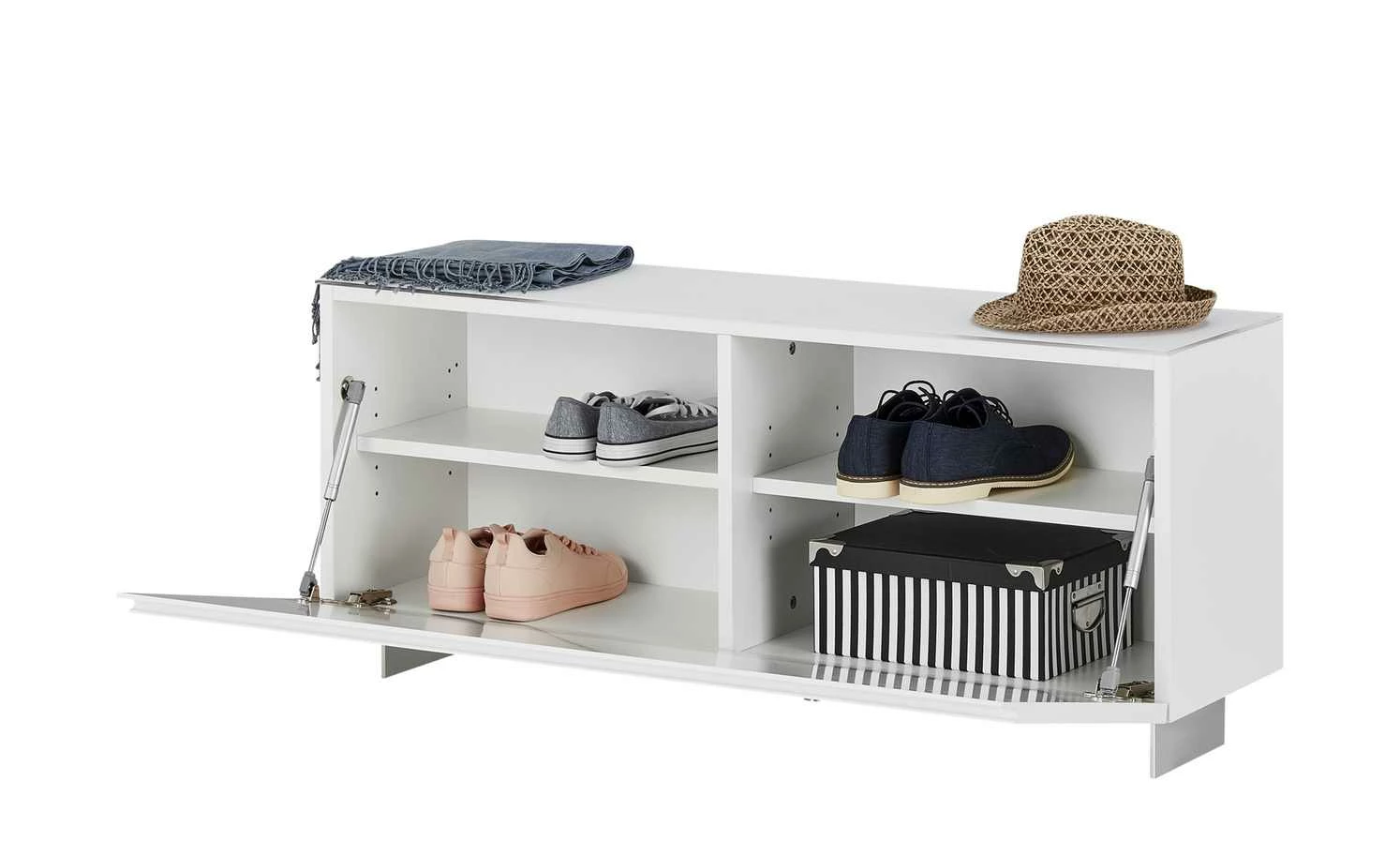 Wohnwert Garderobenbank Nicolo | 110|cm Weiß 4 Wohnwert Garderobenbank Nicolo | 110|cm Weiß – Bild 4
