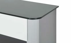 Garderobenbank Juno | Weiß / alufarbig Holzwerkstoff mit Glas -Bänke Verkaufsladen 11369190 7 201905172034