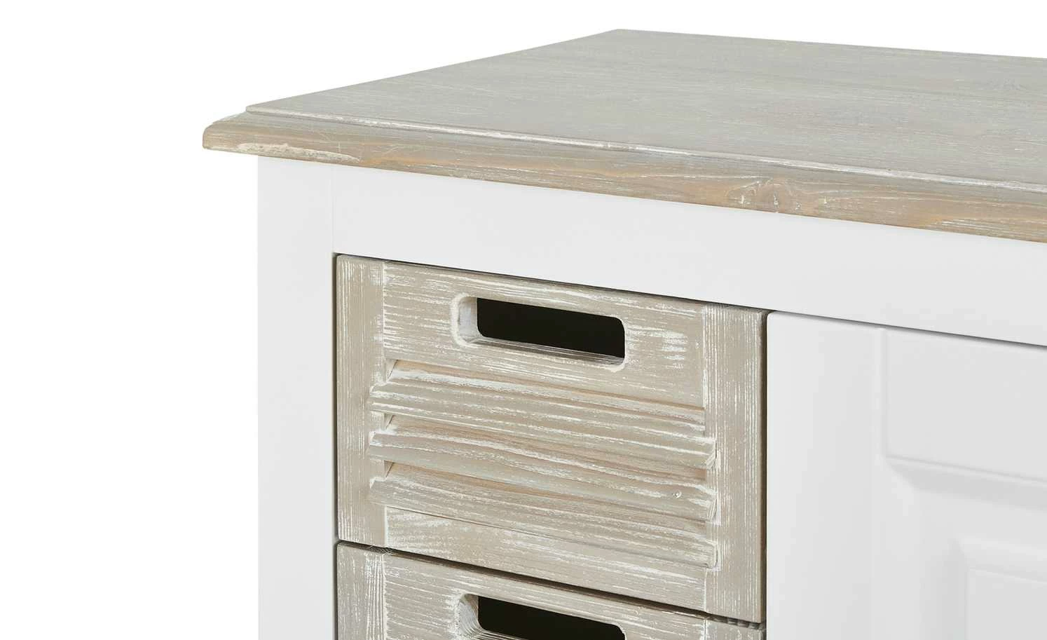 maison bleue Sitzbank Cantate | Weiß / Fichte Antikbraun 6 maison bleue Sitzbank Cantate | Weiß / Fichte Antikbraun – Bild 6