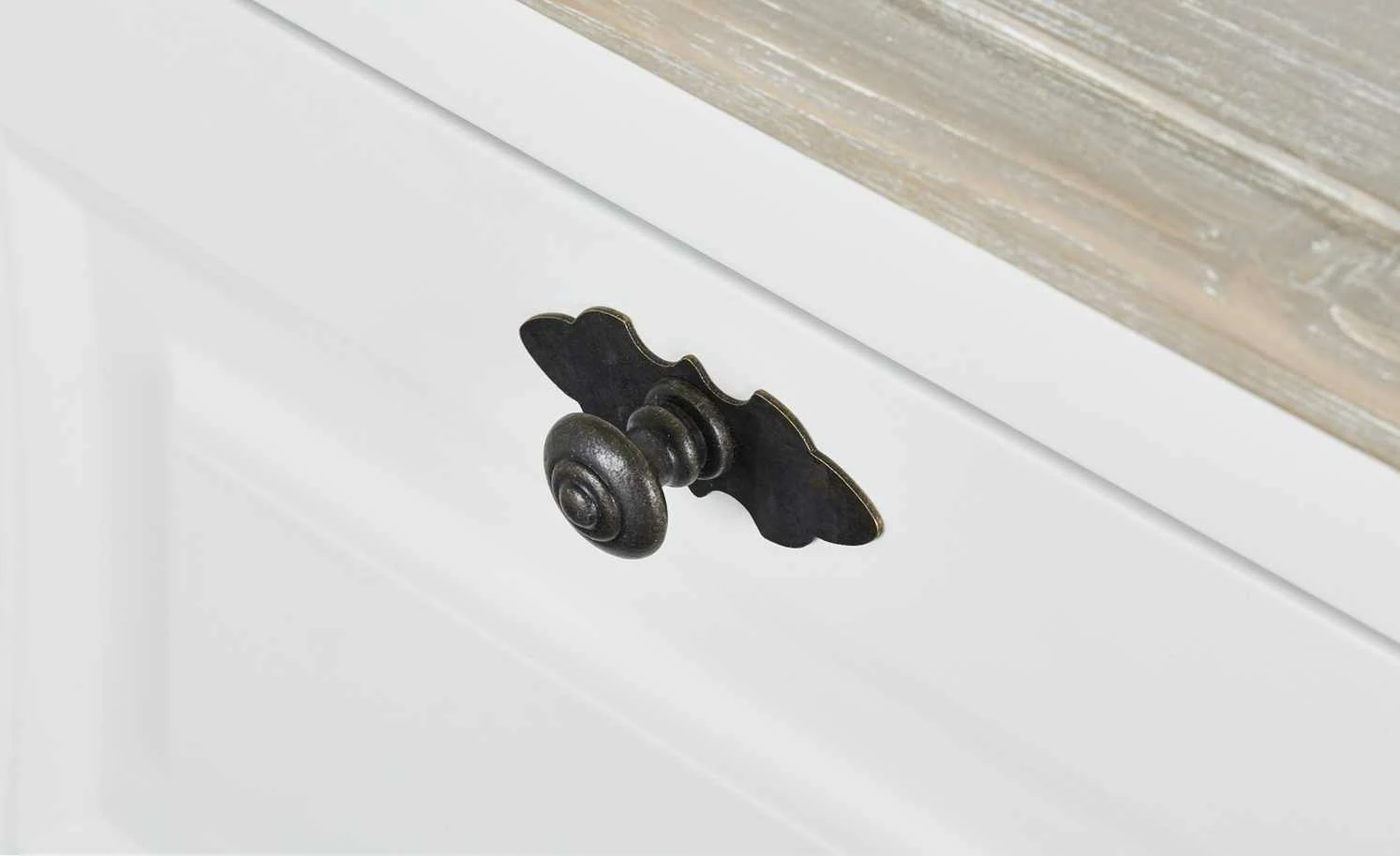 maison bleue Sitzbank Cantate | Weiß / Fichte Antikbraun 8 maison bleue Sitzbank Cantate | Weiß / Fichte Antikbraun – Bild 8