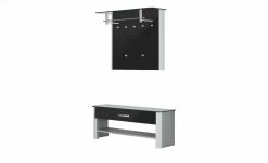 Garderobenbank Juno | Schwarz / alufarbig Holzwerkstoff mit Glas 16 Garderobenbank Juno | Schwarz / alufarbig Holzwerkstoff mit Glas -Bänke Verkaufsladen 11369296 8 201905172034