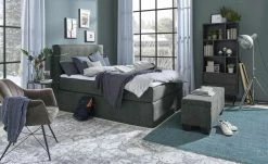 Boxi Bettbank mit Stauraum Boxi | Anthrazit / Velours ohne Keder