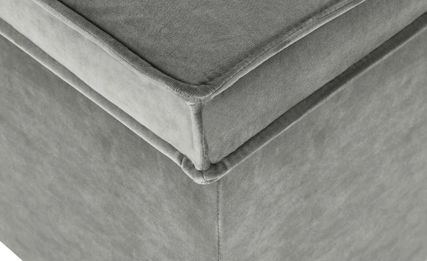 Boxi Bettbank mit Stauraum Boxi | Hellgrau / Samt mit Keder 8 Boxi Bettbank mit Stauraum Boxi | Hellgrau / Samt mit Keder – Bild 8