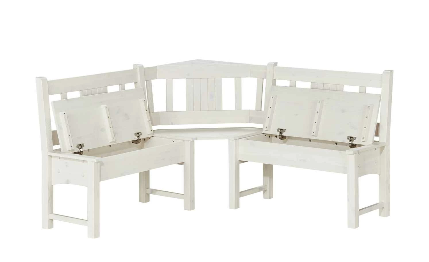 Eckbank Bornholm | Kiefer Weiß 151|cm 9 Eckbank Bornholm | Kiefer Weiß 151|cm – Bild 9