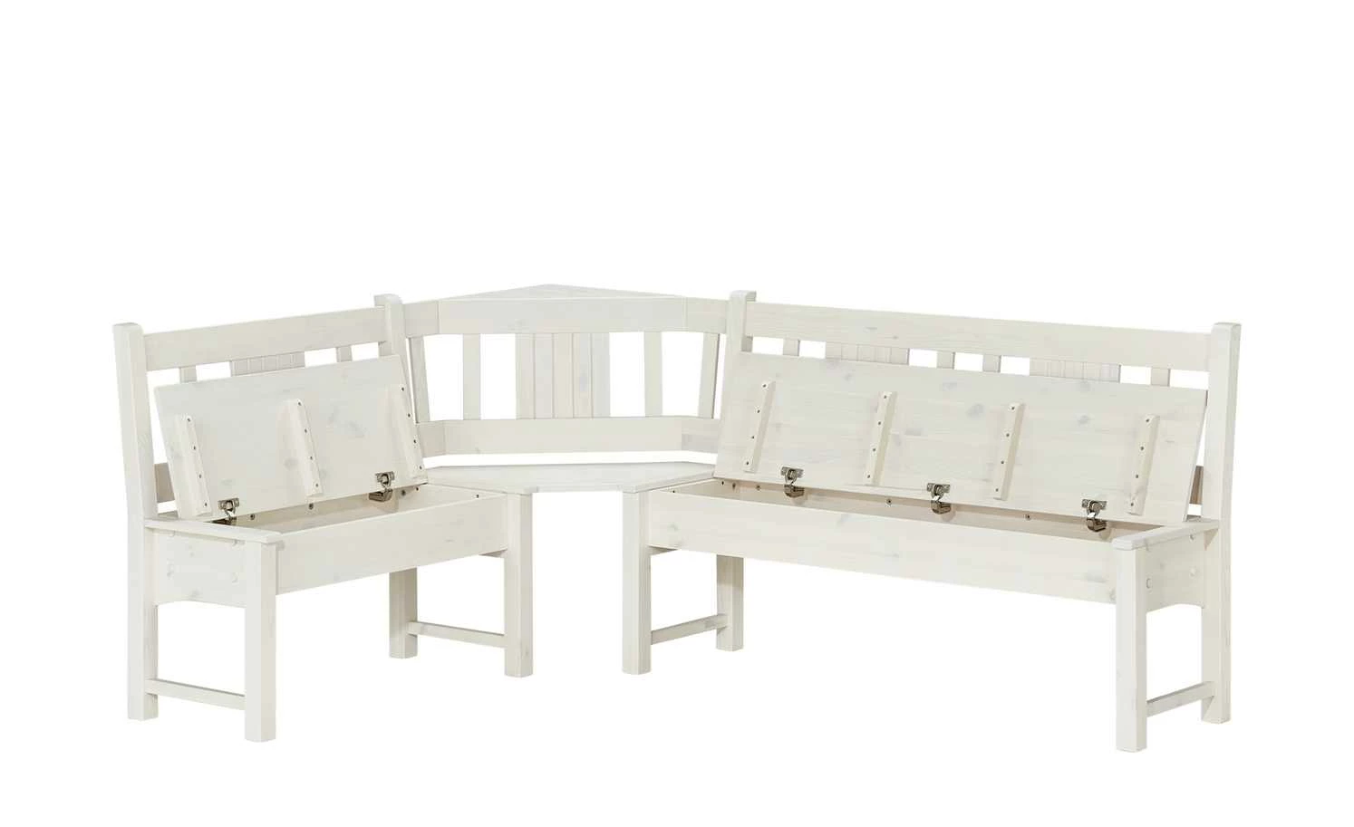 Eckbank Bornholm | Kiefer Weiß 200|cm 2 Eckbank Bornholm | Kiefer Weiß 200|cm – Bild 2