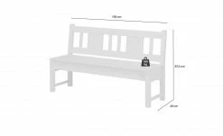 Bank Bornholm | Kiefer Weiß 139|cm -Bänke Verkaufsladen 12235315 1 202101292237