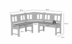 Eckbank Bornholm | Kiefer Weiß / Kiefer antikfarben 151|cm 23 Eckbank Bornholm | Kiefer Weiß / Kiefer antikfarben 151|cm -Bänke Verkaufsladen 12235317 11 202004152233