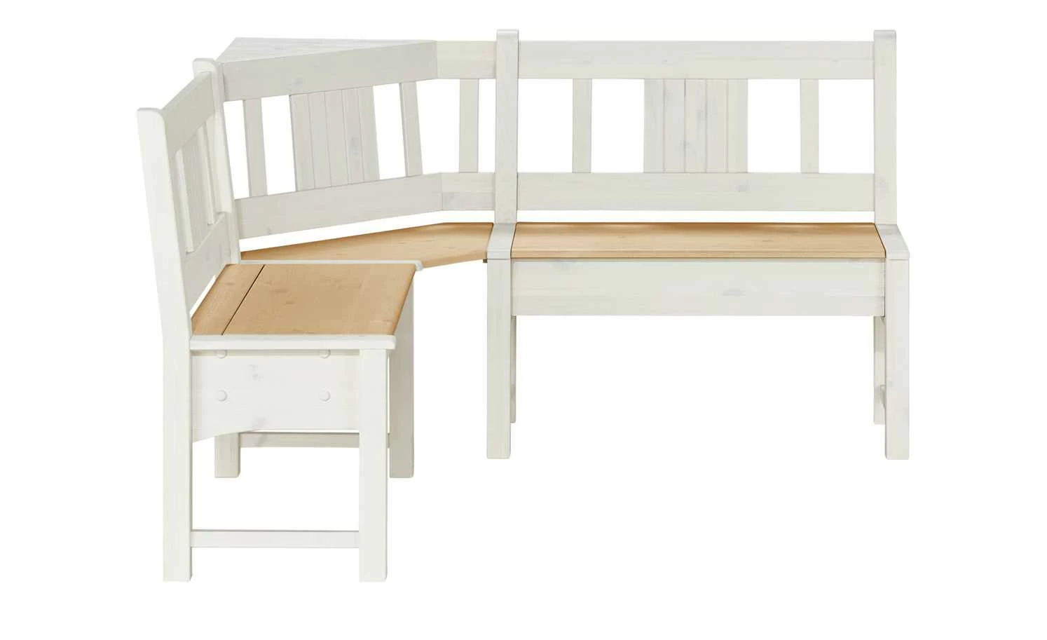 Eckbank Bornholm | Kiefer Weiß / Kiefer antikfarben 151|cm 10 Eckbank Bornholm | Kiefer Weiß / Kiefer antikfarben 151|cm – Bild 10
