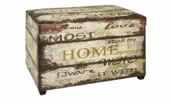 Sitztruhe Haby | Beige / Braun