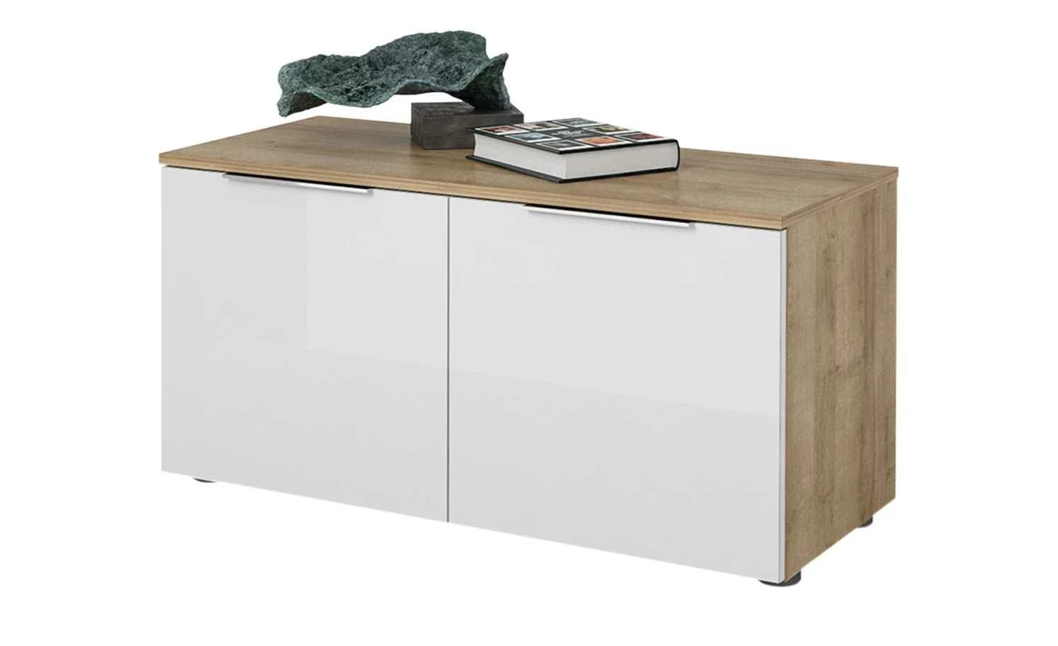 Garderobenbank Vitreo | Riviera Eiche (Nachbildung) / Weiß 90,2|cm 7 Garderobenbank Vitreo | Riviera Eiche (Nachbildung) / Weiß 90,2|cm – Bild 7