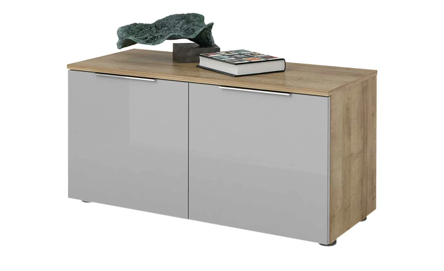 Garderobenbank Vitreo | Riviera Eiche (Nachbildung) / Seidengrau 90,2|cm 4 Garderobenbank Vitreo | Riviera Eiche (Nachbildung) / Seidengrau 90,2|cm – Bild 4