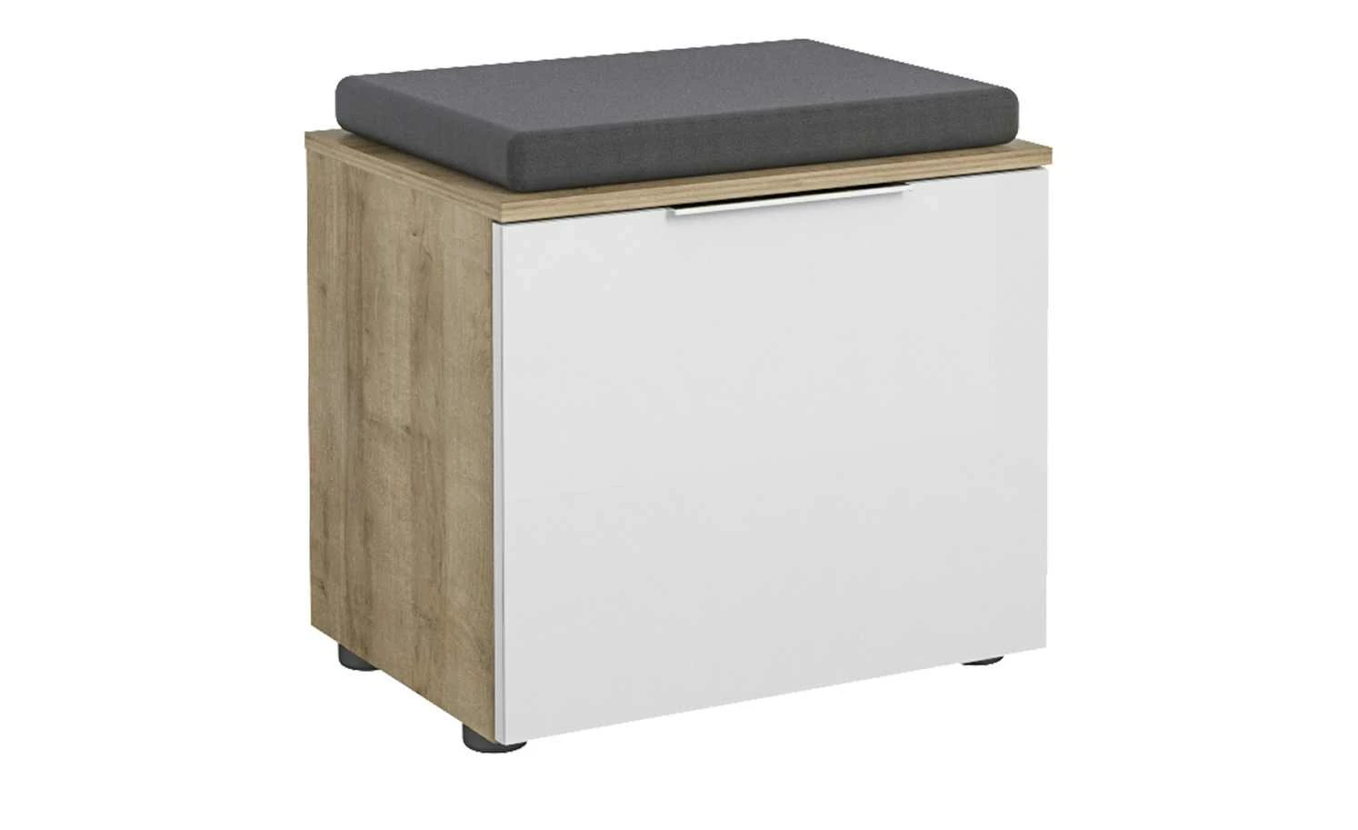 Garderobenbank Vitreo | Riviera Eiche (Nachbildung) / Weiß 52,6|cm 4 Garderobenbank Vitreo | Riviera Eiche (Nachbildung) / Weiß 52,6|cm – Bild 4