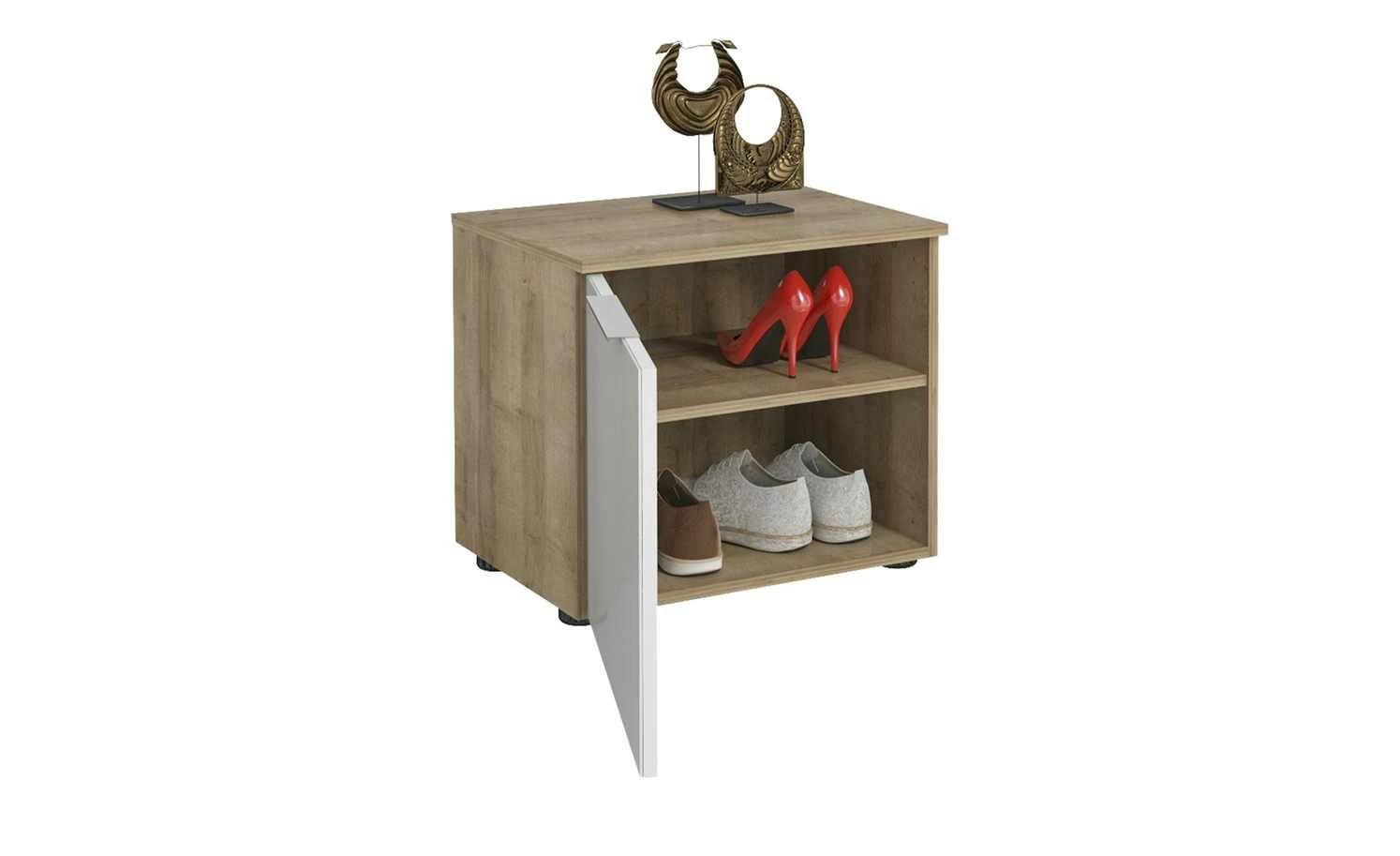 Garderobenbank Vitreo | Riviera Eiche (Nachbildung) / Weiß 52,6|cm 5 Garderobenbank Vitreo | Riviera Eiche (Nachbildung) / Weiß 52,6|cm – Bild 5