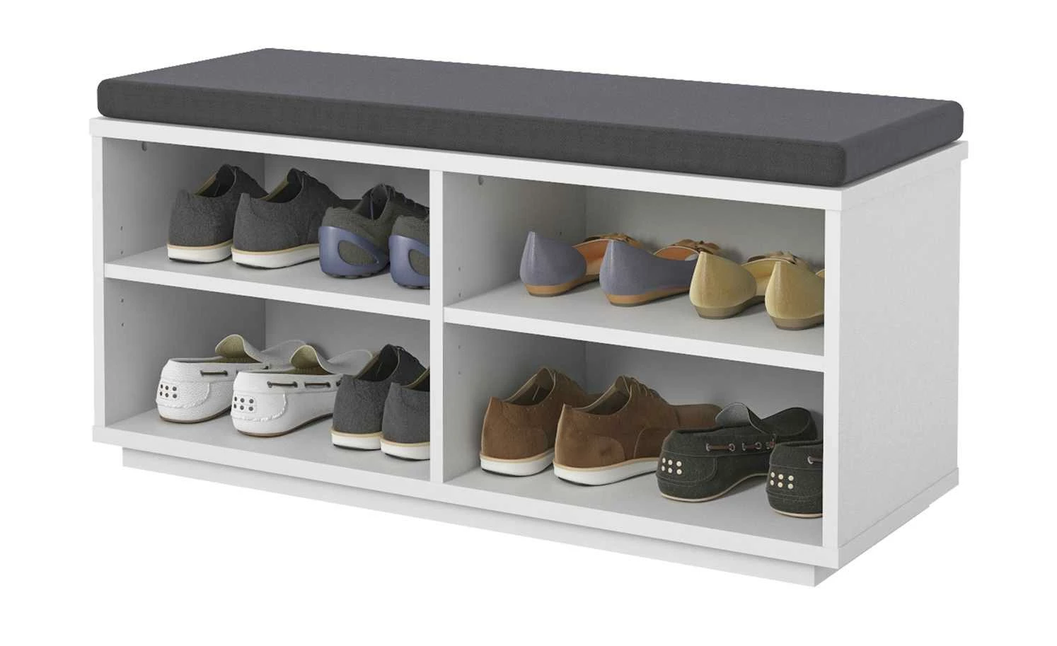 Garderobenbank Asola | Weiß 3 Garderobenbank Asola | Weiß – Bild 3