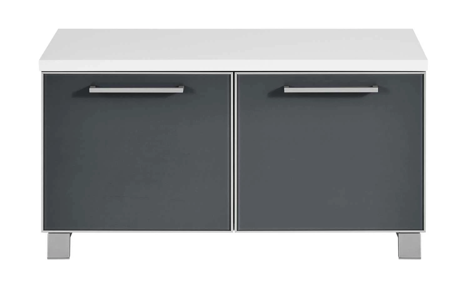 Garderobenbank Duna | Weiß / Anthrazit 2 Garderobenbank Duna | Weiß / Anthrazit – Bild 2