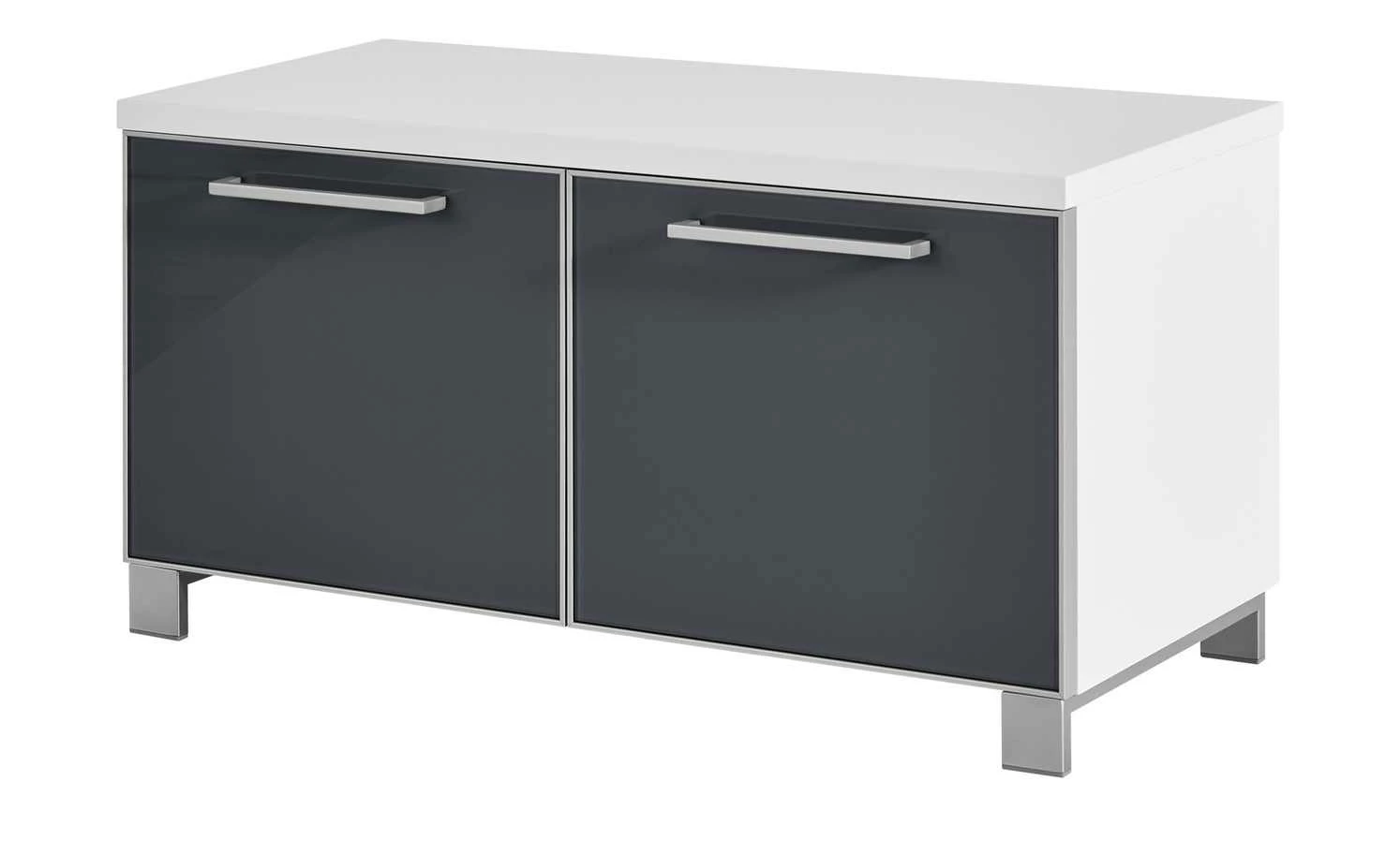 Garderobenbank Duna | Weiß / Anthrazit 1 Garderobenbank Duna | Weiß / Anthrazit