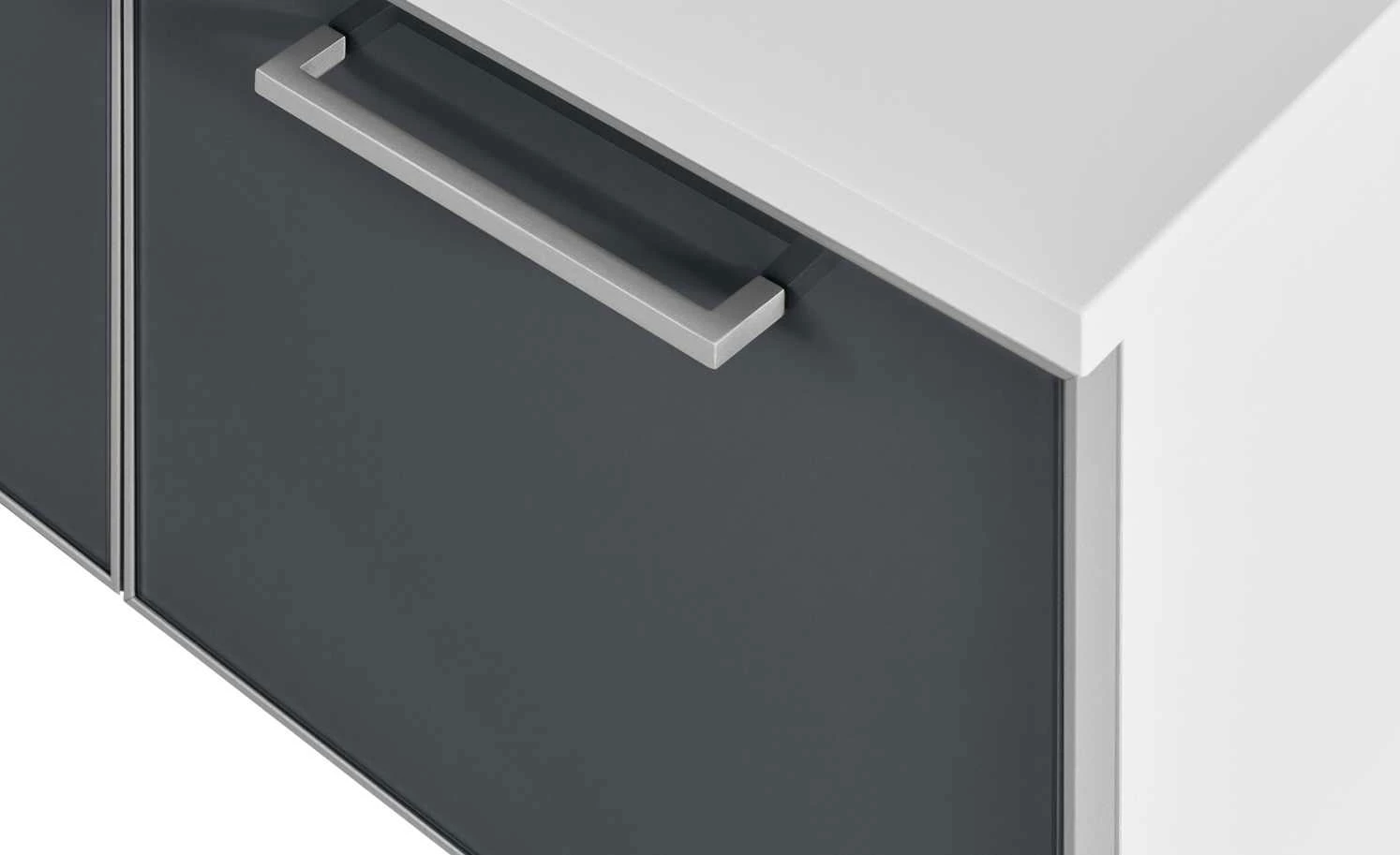 Garderobenbank Duna | Weiß / Anthrazit 3 Garderobenbank Duna | Weiß / Anthrazit – Bild 3