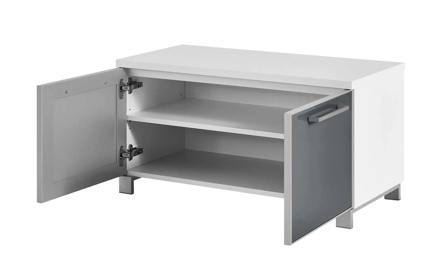 Garderobenbank Duna | Weiß / Anthrazit 7 Garderobenbank Duna | Weiß / Anthrazit – Bild 7