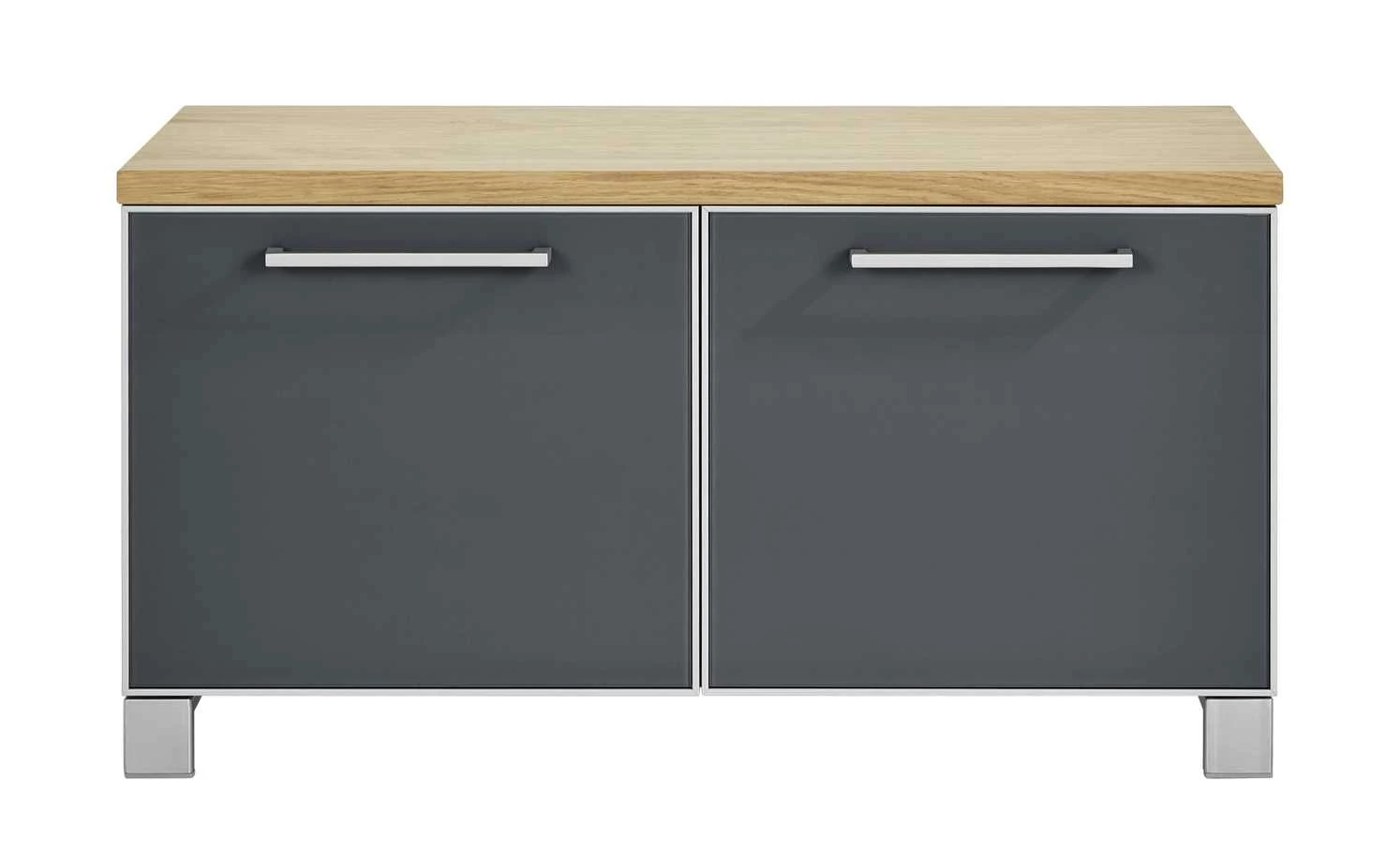 Garderobenbank Duna | Eiche Bianco / Anthrazit 2 Garderobenbank Duna | Eiche Bianco / Anthrazit – Bild 2