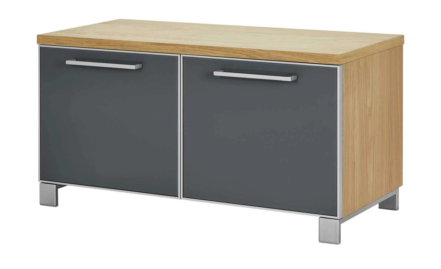 Garderobenbank Duna | Eiche Bianco / Anthrazit 1 Garderobenbank Duna | Eiche Bianco / Anthrazit